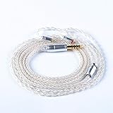 【KBEAR 4833】2pin 4.4mmリケーブル 4N19芯アップグレード銀メッキ線 4.4mmイヤホンアップグレードケーブル イヤフォン交換ケーブル 音質改善 イヤモニ hi-fiオーディオ イヤフォン ケーブル fh1s/jh3/fd1/ea1/I3PRO/Starsea/Meteor 等に対応（2pin・4.4ｍｍプラグ）