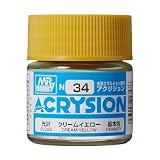 GSI クレオス(GSI Creos) GSIクレオス アクリジョンカラー クリームイエロー 光沢 10ml 模型用塗料 N34