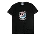 ファッションメンズベーシックコットンダブルステッチ半袖Tシャツ（ブラック）