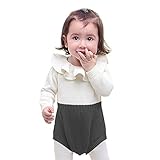 ベビーセーター　カバーオール　ニットセーター　赤ちゃん服　長袖　編み物　秋冬　可愛い　女の子　幼児 (S)