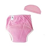 フットマーク エンゼルキャップフリーサイズ ベビー水着用アンダーパンツ ピンク セット