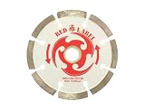 キャプテンツール コンクリートダイヤ(セグメント) レッドラベル 乾式ドライタイプ 外径105x厚み1.9xダイヤ加工部深さ7.0x穴径20(15)mm