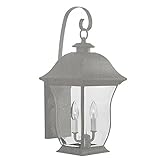 Transglobe Lighting 4971 BN Outdoor Wall Light with Beveled Glass Shades, Brushed Nickel Finished [並