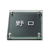 丸三タカギ ネームプレート 彫り込み済表札 ソリッドガラス SGM-K-1-1-野口 彫り込み名字: 野口 【完成品】