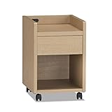 フランスベッド コンセント付きナイトテーブル ファレル ナチュラル ■□Op