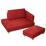 岩附 ソファ &amp; オットマン ワンアームソファ コーナーソファ moana モアナ  2人掛け レッド 幅130 奥行90 高さ70 IWS-701RD