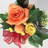 フラワーパティシエ　おいしそうなバラのカップケーキ オレンジローズ (プリザーブドフラワー)