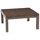 継ぎ足リビングこたつテーブル 本体 【正方形 ロータイプ 幅90cm】 ダークブラウン 『SCELTA』 木製 シェルタ90L