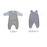 【SiShuNon/シシュノン】【日本製】接結ギンガムミニクマフィットオール 60 15 ホワイト