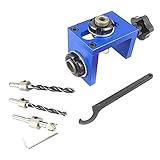 Perfk 高品質　スチール製　建具用　耐久性　穴用治具キット　ホールパンチャー　ドリルガイド　木製品接続