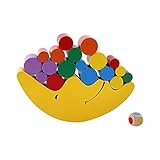 2Colors 1セット木製の月形のバランスのとれたブロック子供の学習と教育玩具(黄色)