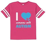 TeeStars – Autism Awareness – I Love Someone With Autism幼児用ジャージTシャツ