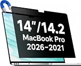COKOVI For Macbook Pro 14 覗き見防止フィルター (2026-2021/ M5 M4 M3 M2 M1 Pro/Max チップ)) マグネット覗き見防止フィルム Macbook Pro 14/14.2 インチ 用マグネット覗き見防止フィルム プライバシーフィルター 液晶保護フィルム ブルーライトカット 反射防止 両面使用 着脱簡単 (1枚, Pro 14 2026~2021)