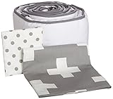 New Arrivals 3 Piece Swiss Cross Crib Set Gray [並行輸入品]