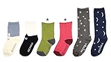 Knee High Socks and Regular Socks Set for Toddler Kids Boy Girl 6 pairs Value Pack (Small) [並行輸入品]