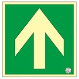 中輝度蓄光式床用誘導標識 ↑ 床13〔代引不可〕