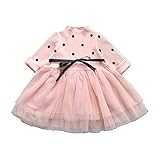 Pojour 春 0-2歳 2-7歳キッズスカート 女の子可愛いドレス 通気 綿 ピンク(80cm)