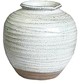 6.5号 チタン丸花瓶 信楽焼 陶器 花器 花入 花瓶