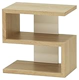 白井産業【SHIRAI】CD S字 ミニ ラック ソファサイド コビナス ナチュラルブラウン 幅36cm 高さ36cm COB-3535SNA