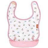 コンビ ベビーレーベル 油が落ちるエプロン バルーン (ピンク) 5ヶ月頃から対象 (スタイは2ヶ月頃から対象)
