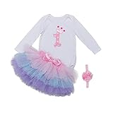 エルフ ベビー(Fairy Baby)ベビーチュチュスカート+ボディスーツ+ヘアバンド3点セット1 長袖 女の子服 XL