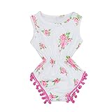 Lutents ベビー服 ロンパース カバーオール ノースリーブ プリント花柄 可愛い 女の子 カジュアル 快適 着心地良い 歩行服 パジャマ 新生児 出産祝いプレゼント
