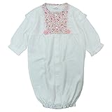 【H28年春物】(日本製) Pample Mousse(パンプルムース) アイレット裏毛花Pt使い編花付きドレス 50cm~70cm/OW NO.DP-61501