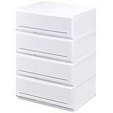 日本製 収納ケース 収納チェスト 色分け収納 インテリアチェスト (52cm幅 4段)