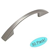 Cosmas 3200 – 030snサテンニッケルモダンキャビネットハードウェアアーチハンドルプル – 3 "インチ( 76 mm )穴中心 – 50パック