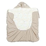 (Newox) 防寒カバー 抱っこひも ベビーキャリア 裏ボア 極暖 ベビー用品 ベビーカー ベビーケープ ベビーカー用防寒カバー 新生児用品 子供お出かけ用品 出産祝い 小物入れポケット付き (ベー