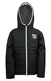 NFL Youth Boys Oakland Raiders Puffer Jacket w / Hood、ブラック 4T ブラック