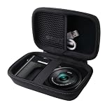 パナソニックPanasonic LUMIX DC-TZ99/DMC-TZ85,TZ95,TZ90 Xデジタルカメラ専用収納ケース-WERJIA .JP (ブラック+ブラック)