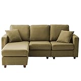 ソファ 三人掛け カウチ コーナー 3人掛けコーナー カウチソファー (グリーン)