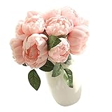 Fenteer ウェディング　ブーケ　牡丹の花　結婚式　造花　おしゃれ　アートフラワー 　花嫁　プレゼント　全6色 - 4