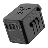 変換プラグ PD 35W急速充電 変圧器 海外旅行 6台同時に充電 マルチ変換プラグ 旅行 便利グッズ 00-250V/8A対応 3USB Aと2USB Cポート搭載 トラベルグッズ