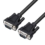 DTECH RS232C シリアル クロス ケーブル 3m オス-オス データ転送 DB9 Cable RS232C 延長ケーブル