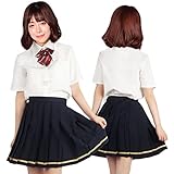 [kitamurasyokai] 制服コスプレ セーラー服 コスプレ セクシー 女子高生 JK セーラー 制服 sweet jk college style (L)