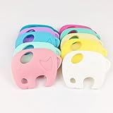 Mamimami Home　歯固め　シリコーン製 大きな象 90x69x13mm 歯茎をマッサージ 赤ちゃん　噛がため玩具　誕生日 誕生祝い プレゼント 男の子 女の子　おしゃぶり はがため　11色選