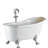 Rozin 白鳥の形 風呂桶 浴槽用 蛇口 クローム フロア立ち シャワー 浴池用 混合栓 じゃぐち