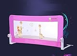 (ヘラサ)Herasa　ベッドフェンス　ベッドレール　ベビーベッドガード　ポータブル　かわいい　（1枚） (1.8M, ピンク)