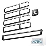 アルファード ヴェルファイア 30系 センターエアコンスイッチカバー & リアエアコンカバー & ナノイーカバー セット 「 SUS304素材 」 「 ヘアライン仕上げ 」