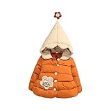 Pojour ベビー服 子供服 女の子コート 冬 防寒 裏毛 かわいい花ジャケット おしゃれフード付きコート 厚手 暖かい 綿 ベビールームウェア 普段着 カジュアル 旅行 記念日 プレゼント