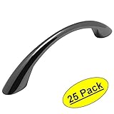 Cosmas ® 4003bnブラックニッケルモダンキャビネットハードウェアアーチBowハンドルプル – 3 – 3 / 4 "インチ( 96 mm )穴中心 – 25パック