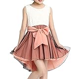 Ruideng 女の子の夏の新しいドレスプリンセスドレスノースリーブシフォンパーティードレスワンピースのスカートのドレスの公演発表会 結婚式 入園式 演奏会 (110cm, ブラック) (150cm,