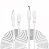 Kabenjee 2X 10m ACアダプタ延長ケーブル,LEDテープ用電源コードDC パワーケーブルDC 5.5x2.1mmプラグジャック延長ケーブル,CCTVカメラ、IPカメラ、DVR、Webカメ