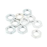 10個M10直径10mmめねじ六角ナットシルバートーン