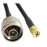 uxcell 同軸ケーブル　RFピッグテール　プラグ　アダプター　RP-SMAオス- Nオス 41cmの長さ