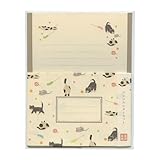 ハンコのレターセット【ごろごろねこ】美濃和紙 LLH2(旧 LLL124)