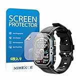 Mihence 保護フィルム対応 Tiomio 1.96インチスマ-トウオッチ，PET HD 保護フィルム対応 C26 1.96'' 腕時計 (6枚入り)