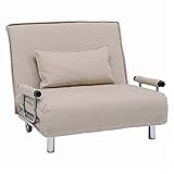 3WAYソファーベッド 【ベージュ】 コンパクトサイズ 1.5人掛け キャスター リクライニング 肘付き グラーテBE
